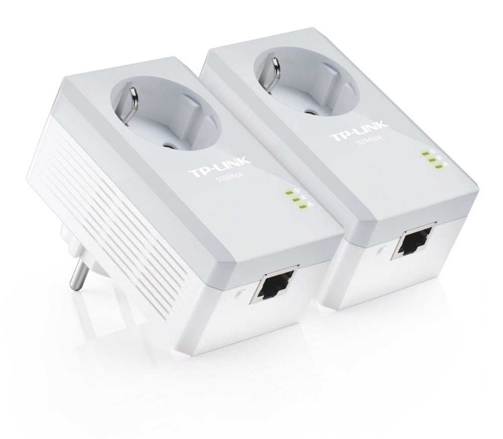 TP-Link TL-PA4010P KIT V5 | Powerline Adapter Set | 600 Mbps | Fast Ethernet | Met Stopcontact | Wit | HomePlug AV - Matmuis